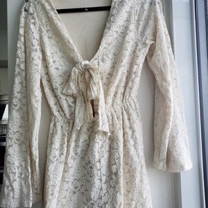 Lace Romper creamy color from Mendocino